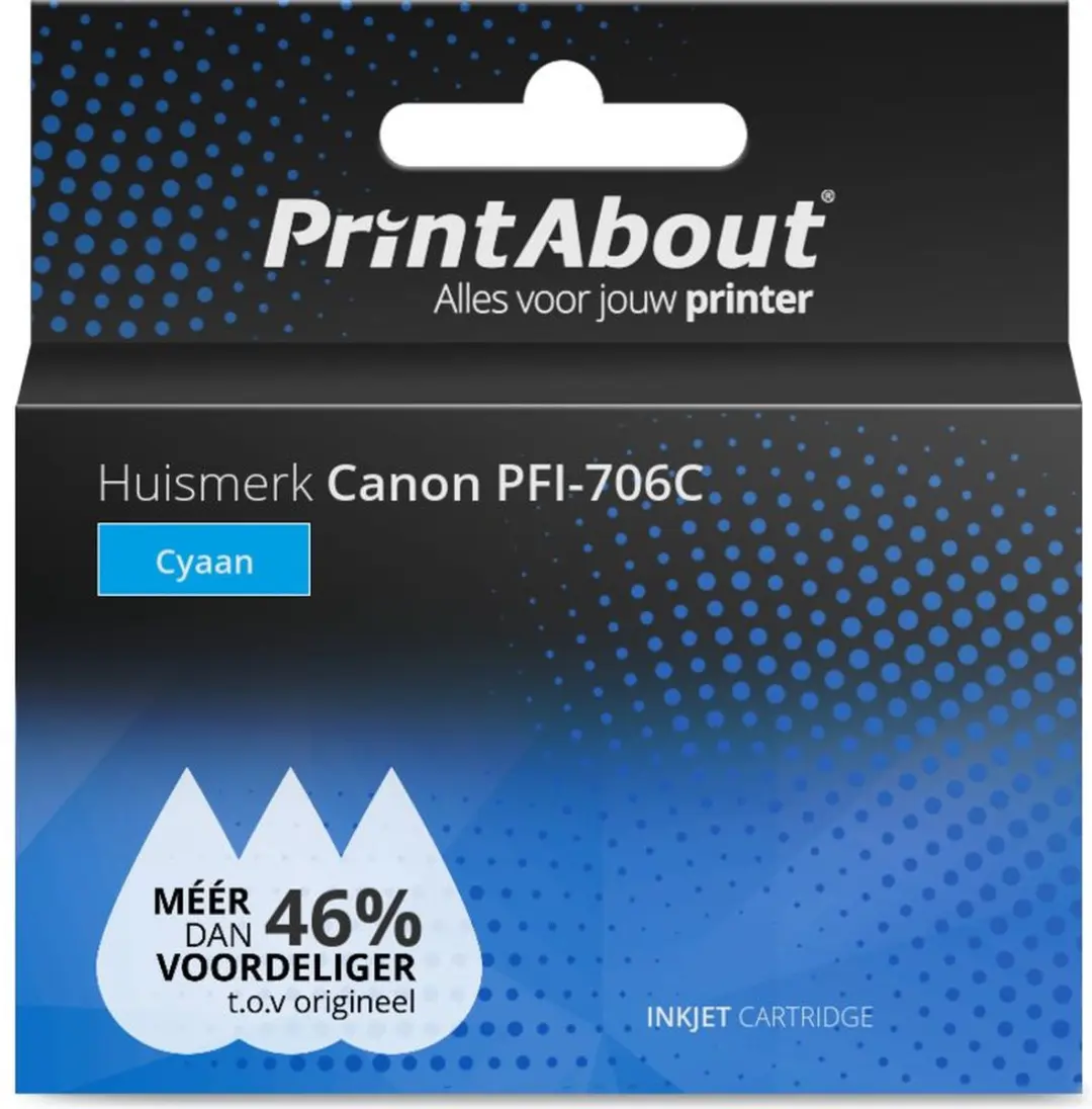 PrintAbout PFI-706C Inktcartridge Cyaan