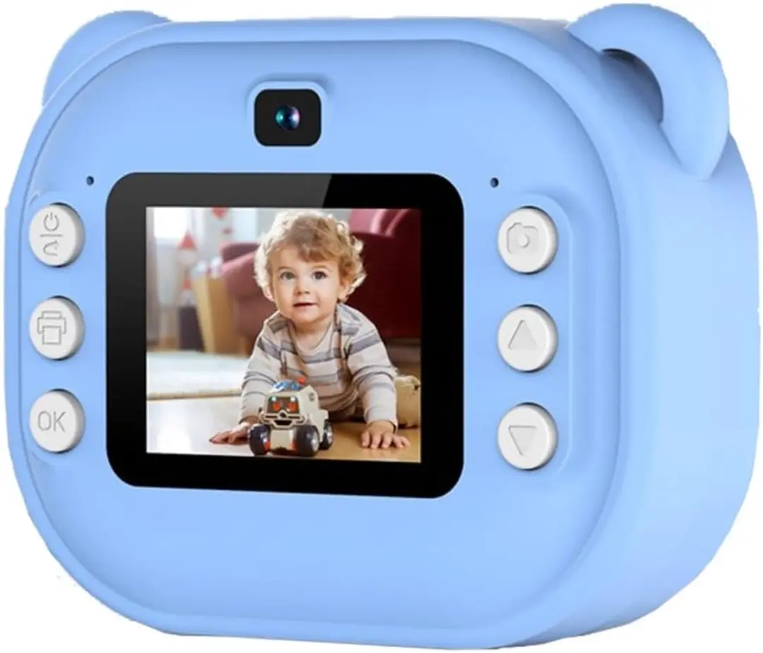 ECTEATOY Kids Print Camera Mini Printer - Blauw