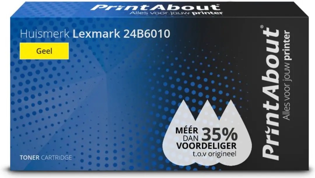 PrintAbout Lexmark 24B6010 Toner Geel - 3.300 Pagina's