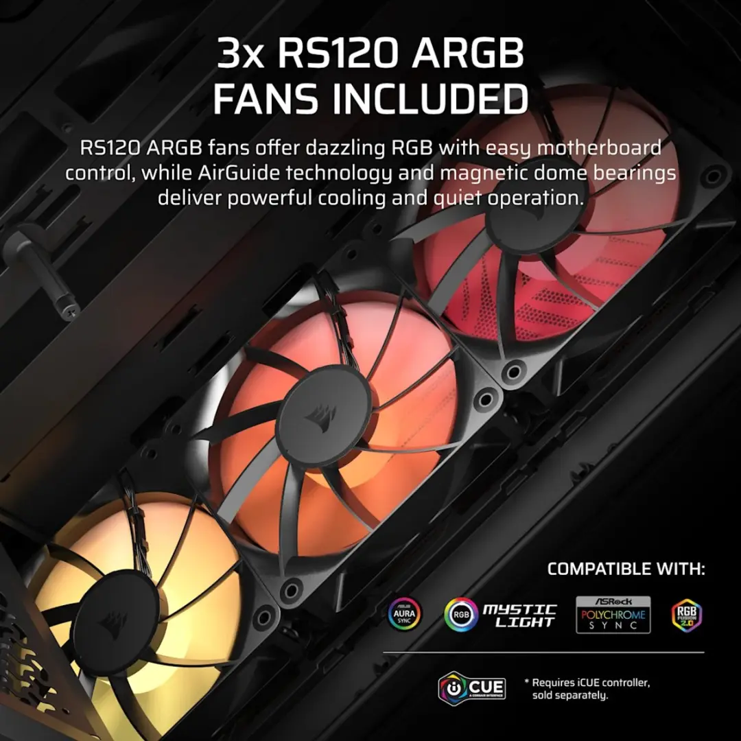 Corsair 3200D RS ARGB Mid Tower Behuizing - Grijs