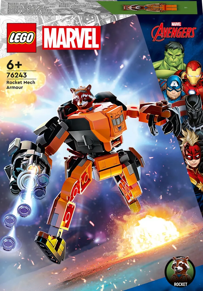 LEGO Marvel Avengers Rocket Raccoon Mechapantser 76243