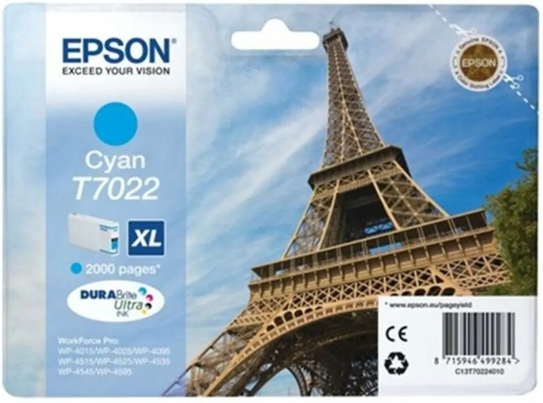 Epson T7022XL Cyaan Inktcartridge