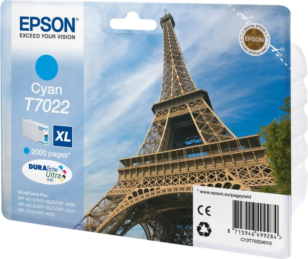 Epson T7022XL Cyaan Inktcartridge - 2000 pagina's