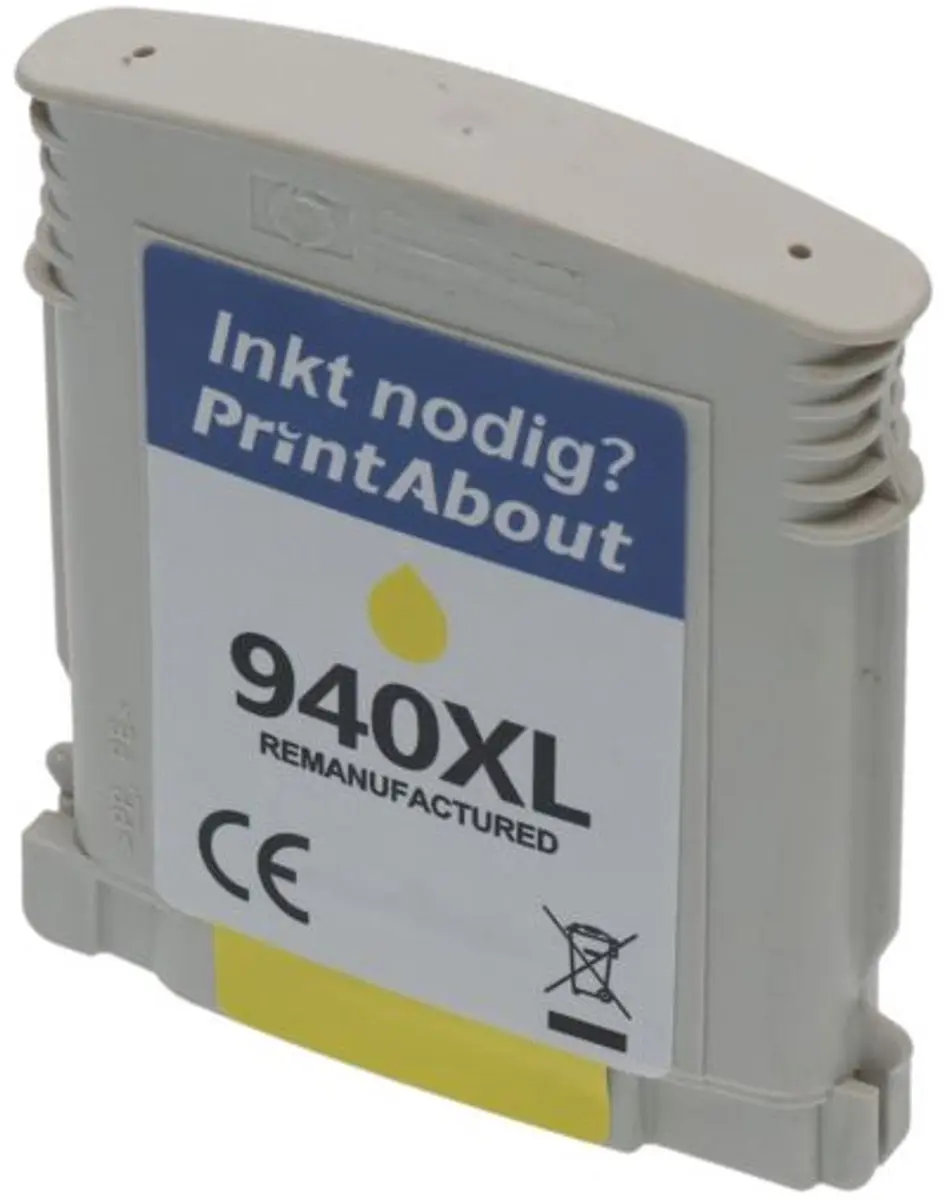 PrintAbout Inktcartridge C4909AE Geel - 32ml - o.a. HP OfficeJet Pro
