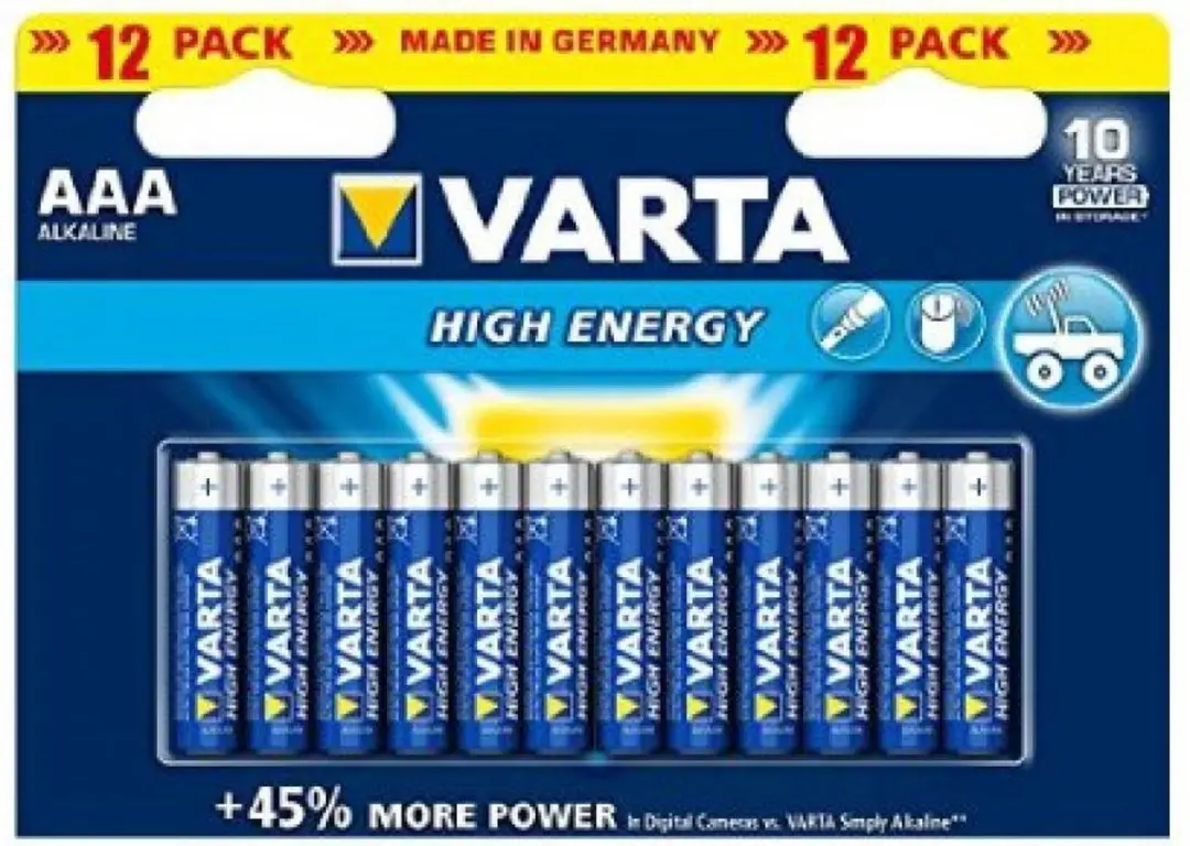 Varta High Energy AAA Alkaline Batterij 1,5V - Blauw/Goud