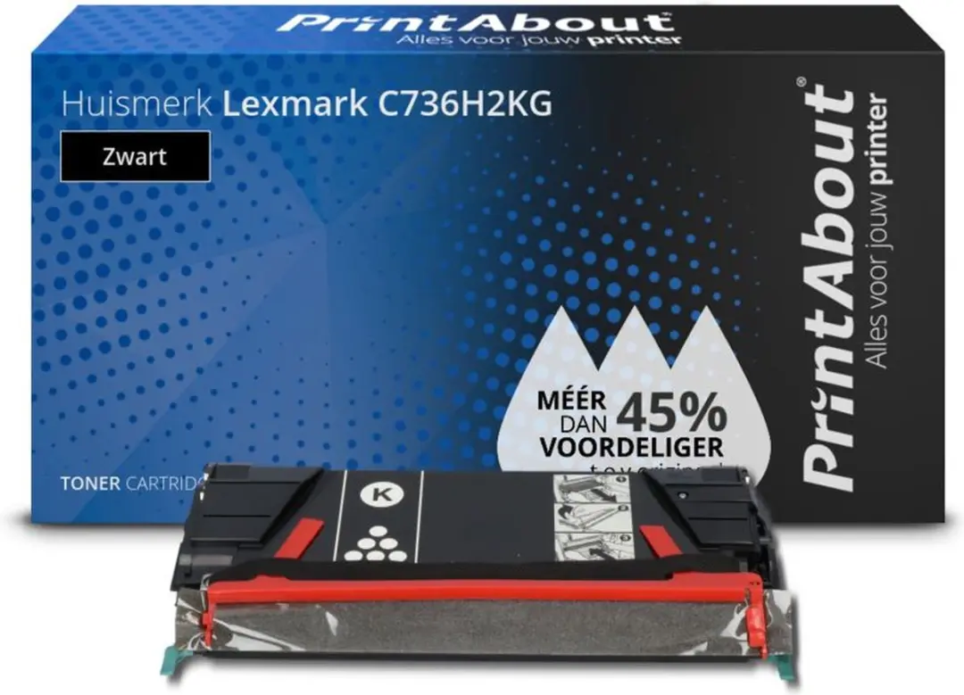 PrintAbout Lexmark C736H2KG Toner Zwart