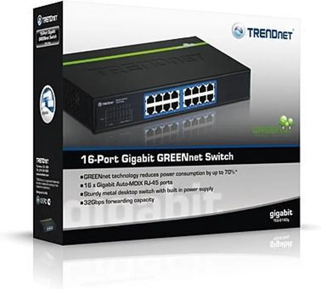 Trendnet TEG-S16DG Netwerk Switch 16 Poorten - 32 Gbps
