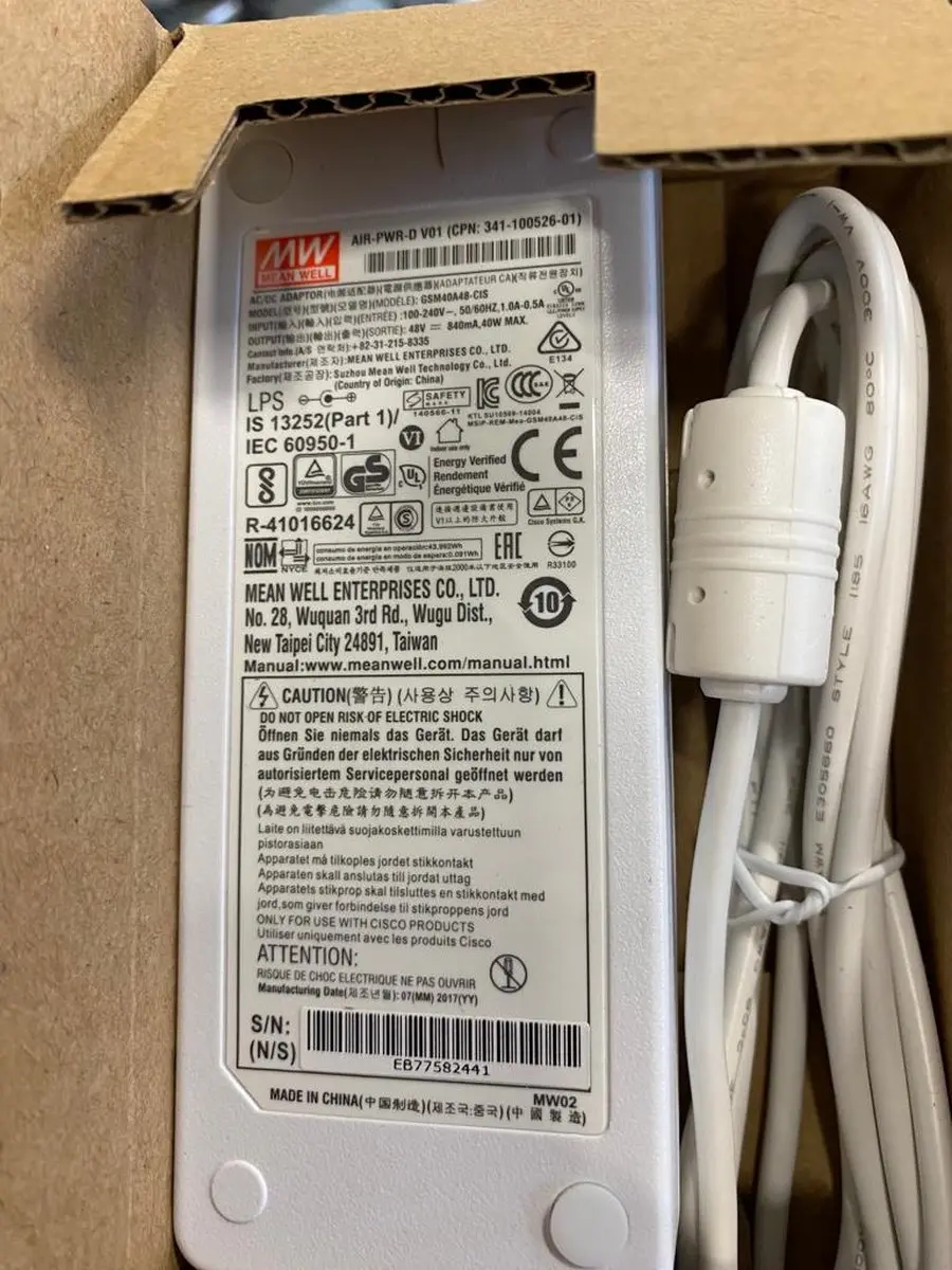 Cisco AIR-PWR-D Voedingsadapter - Wit