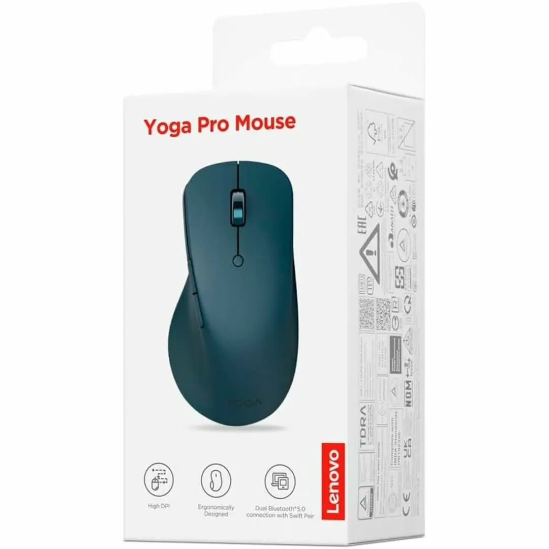 Lenovo GY51P14335 Muis - 6 Knoppen - 2400 dpi - Blauw