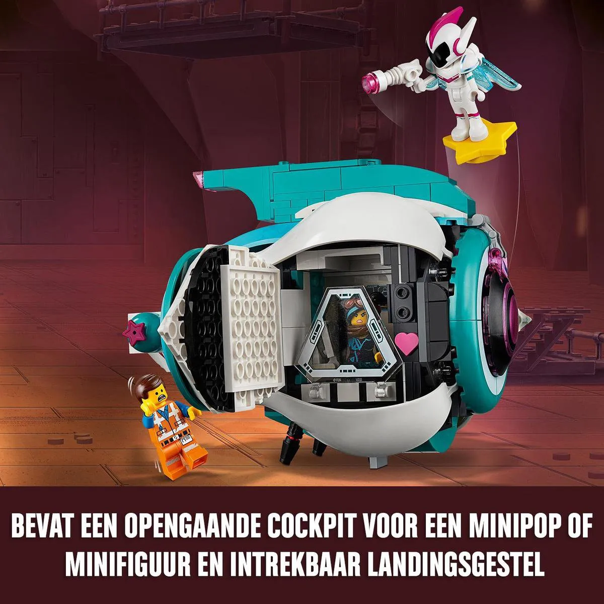LEGO The Movie 2 Lieve Chaos' Systar Ruimteschip 70830 - 502 Stukken - 2 Minifiguren - afbeelding 6 van 6