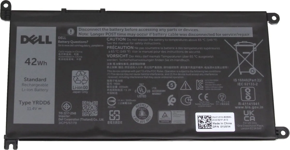 Dell WJPC4 Accu 42Wh