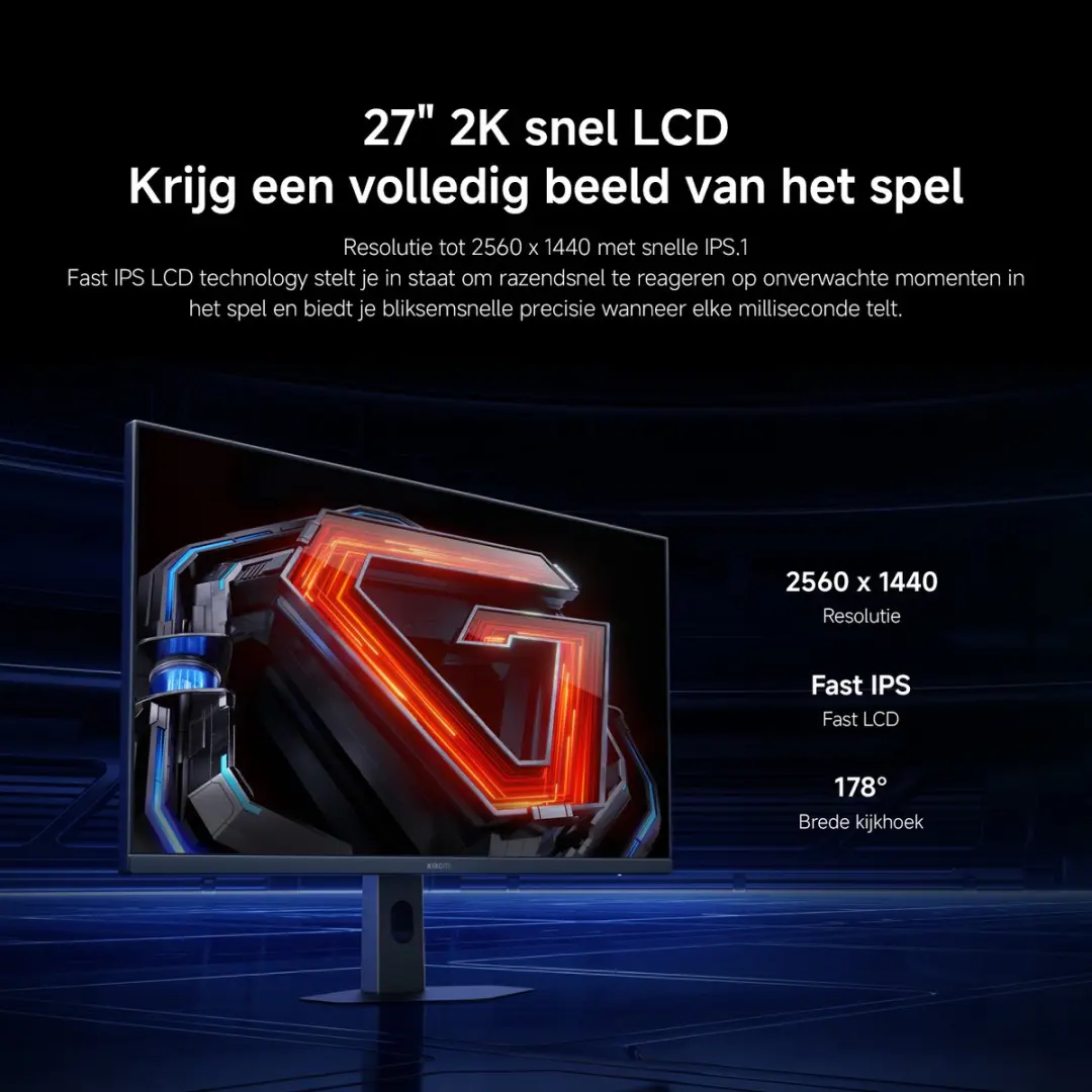 Xiaomi G27Qi 2K Gaming Monitor 27" - DCI-P3 - Zwart