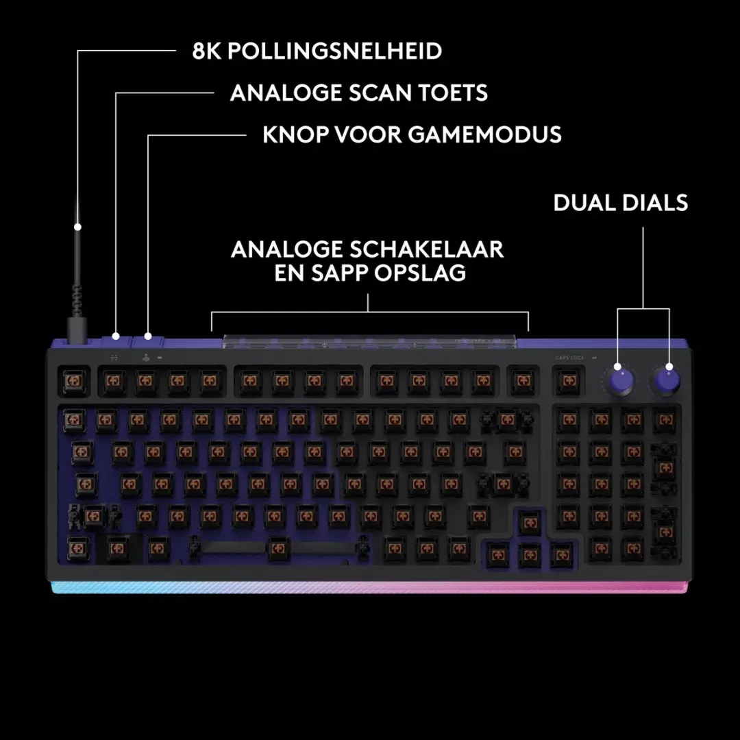 Logitech G G512 X 920-013980 Mechanisch Gaming Toetsenbord - Zwart