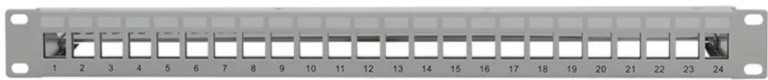 Logilink NK4057 Patchpaneel 24x Keystone - 19" - Lichtgrijs