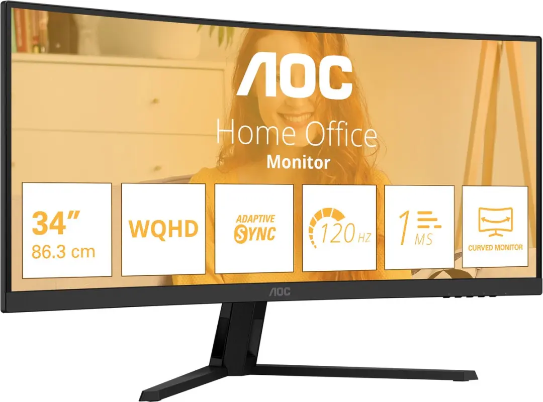 AOC CU34B3E Ultrawide WQHD Monitor 34 inch - 120Hz - afbeelding 6 van 6