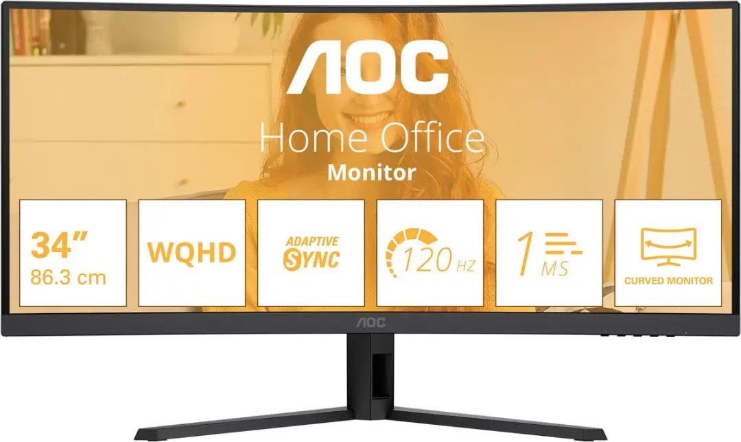 AOC CU34B3E Ultrawide WQHD Monitor 34 inch