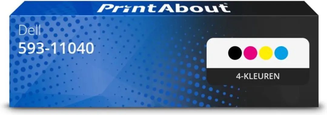 PrintAbout Huismerk 593-11040-PA2 Toner 4-kleuren Voordeelbundel - 12.500 pagina's