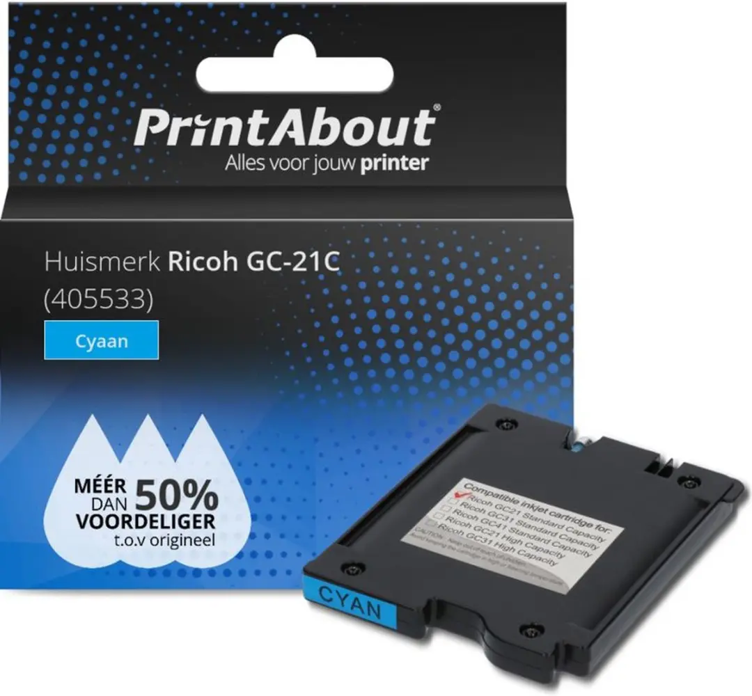 PrintAbout GC-21C Inktcartridge Cyaan