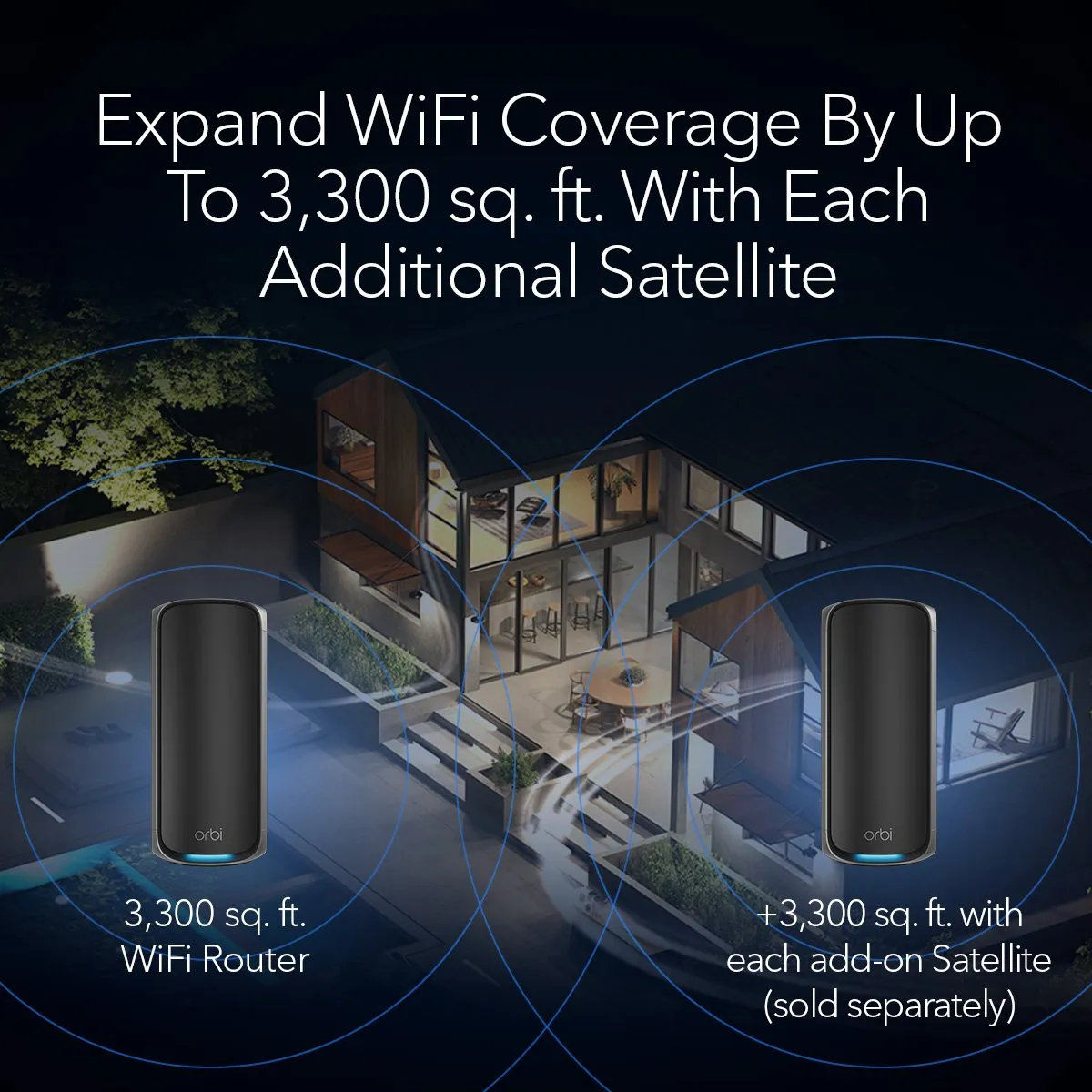 Netgear Orbi RBE970B Mesh WiFi 7 Satelliet - 27Gbps - Quad-Band - Zwart
