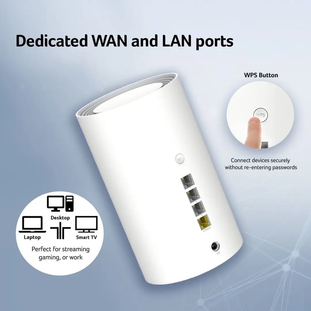 Acer Ovia T520 WiFi 7 Mesh Router - Tri-band - Wit