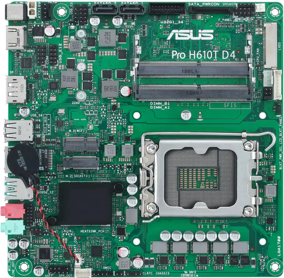 ASUS Pro H610T D4-CSM Thin Mini ITX - 90MB1AM0-M0EAYC
