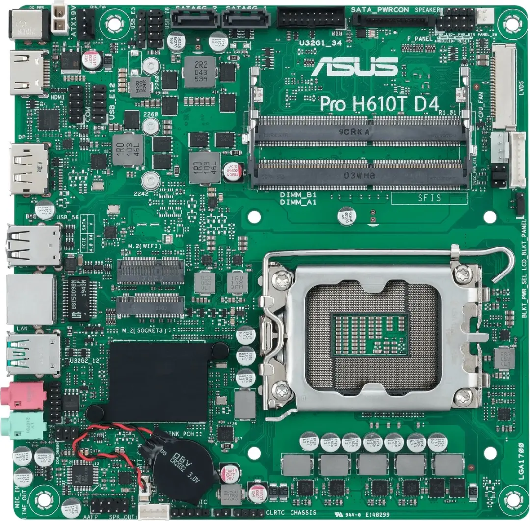 ASUS Pro H610T D4-CSM Thin Mini ITX - 90MB1AM0-M0EAYC