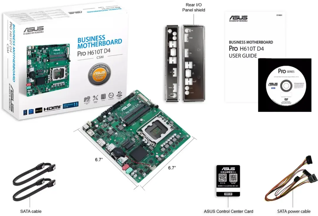 ASUS Pro H610T D4-CSM Thin Mini ITX - 90MB1AM0-M0EAYC