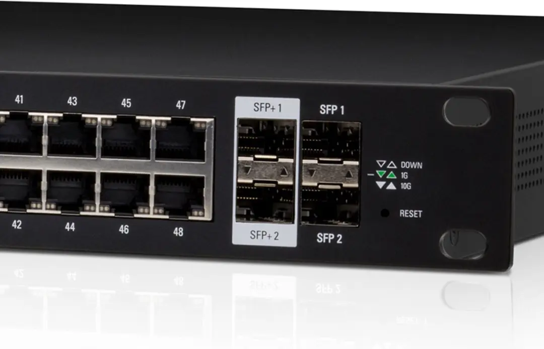 Ubiquiti EdgeSwitch ES-48-500W Managed PoE Switch 48x 1Gbit - 500W - Zwart