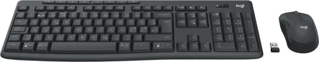 Logitech MK370 Combo - Toetsenbord & Muis - Draadloos - QWERTY Scandinavisch - Grafiet