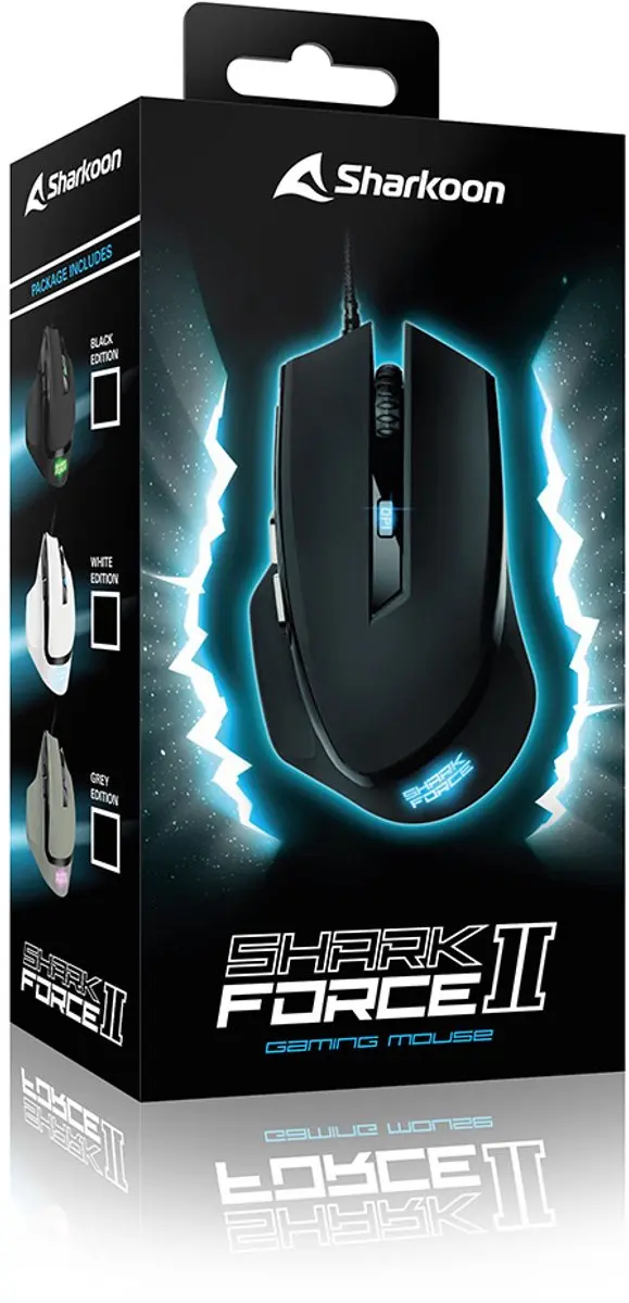 Sharkoon 4044951030446 Gamemuis - 6 Knoppen - Wit