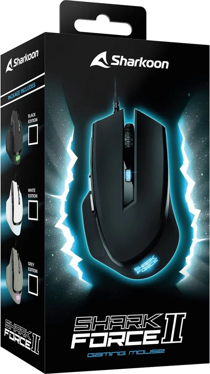 Sharkoon 4044951030446 Gamemuis - 6 Knoppen - Wit
