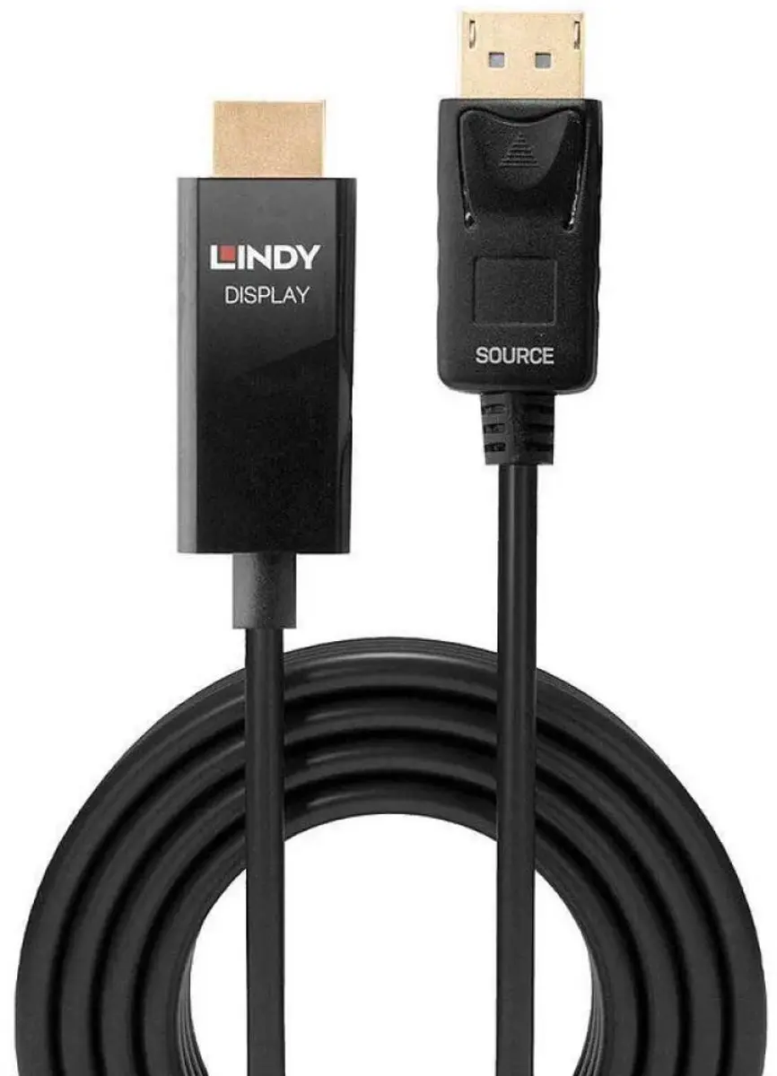 Lindy 40925 DisplayPort naar HDMI Adapter 1m - 4K60Hz - Zwart