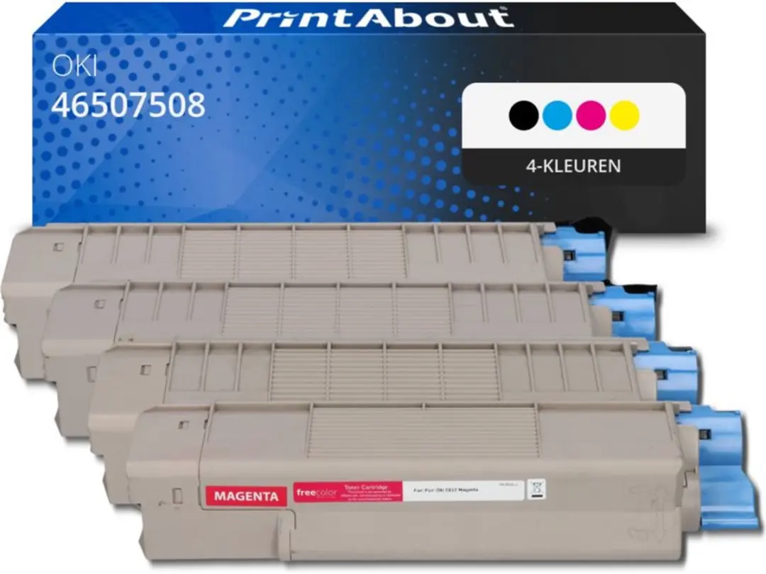 PrintAbout Toner 46507508 4-kleuren Voordeelbundel