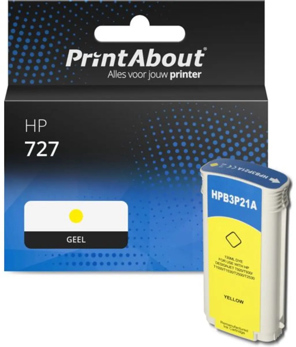 PrintAbout HP B3P21A Inktcartridge Geel