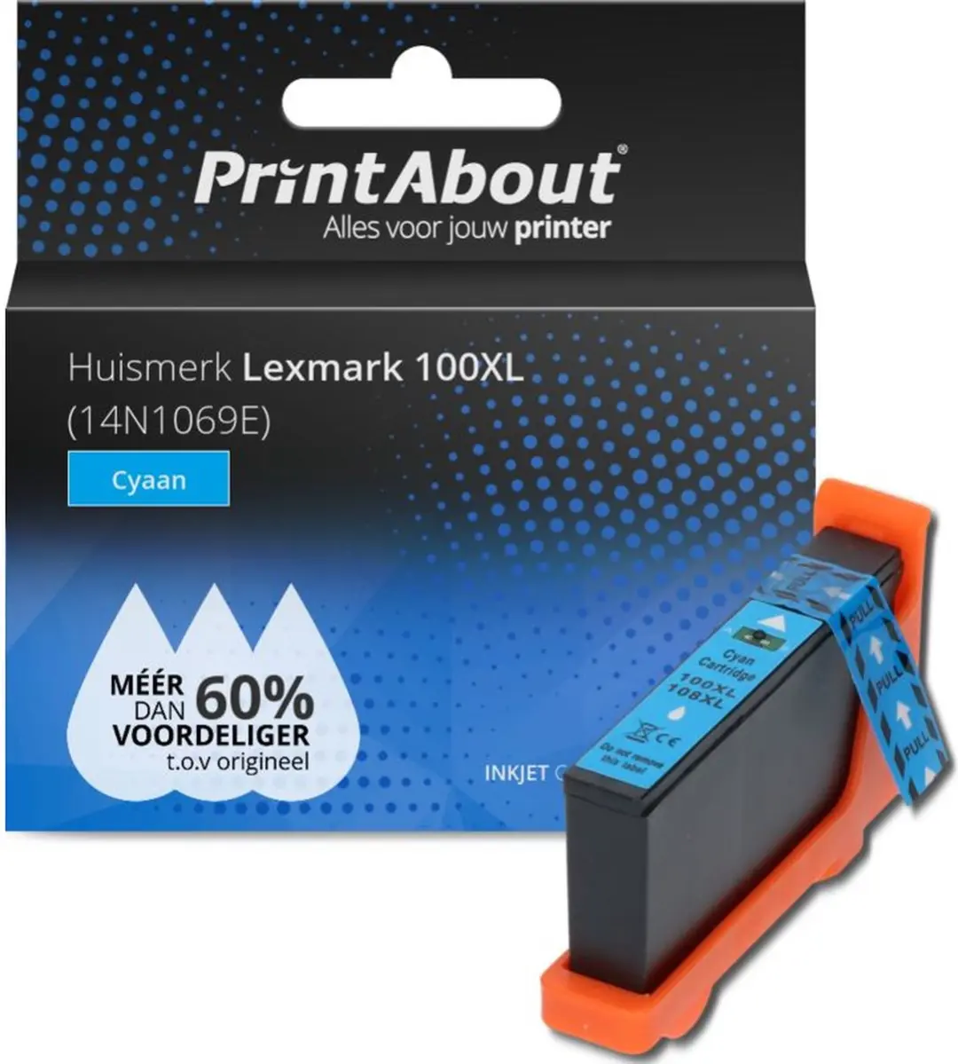 PrintAbout Lexmark 14N1069E Cyaan Inktcartridge - 700 Pagina's
