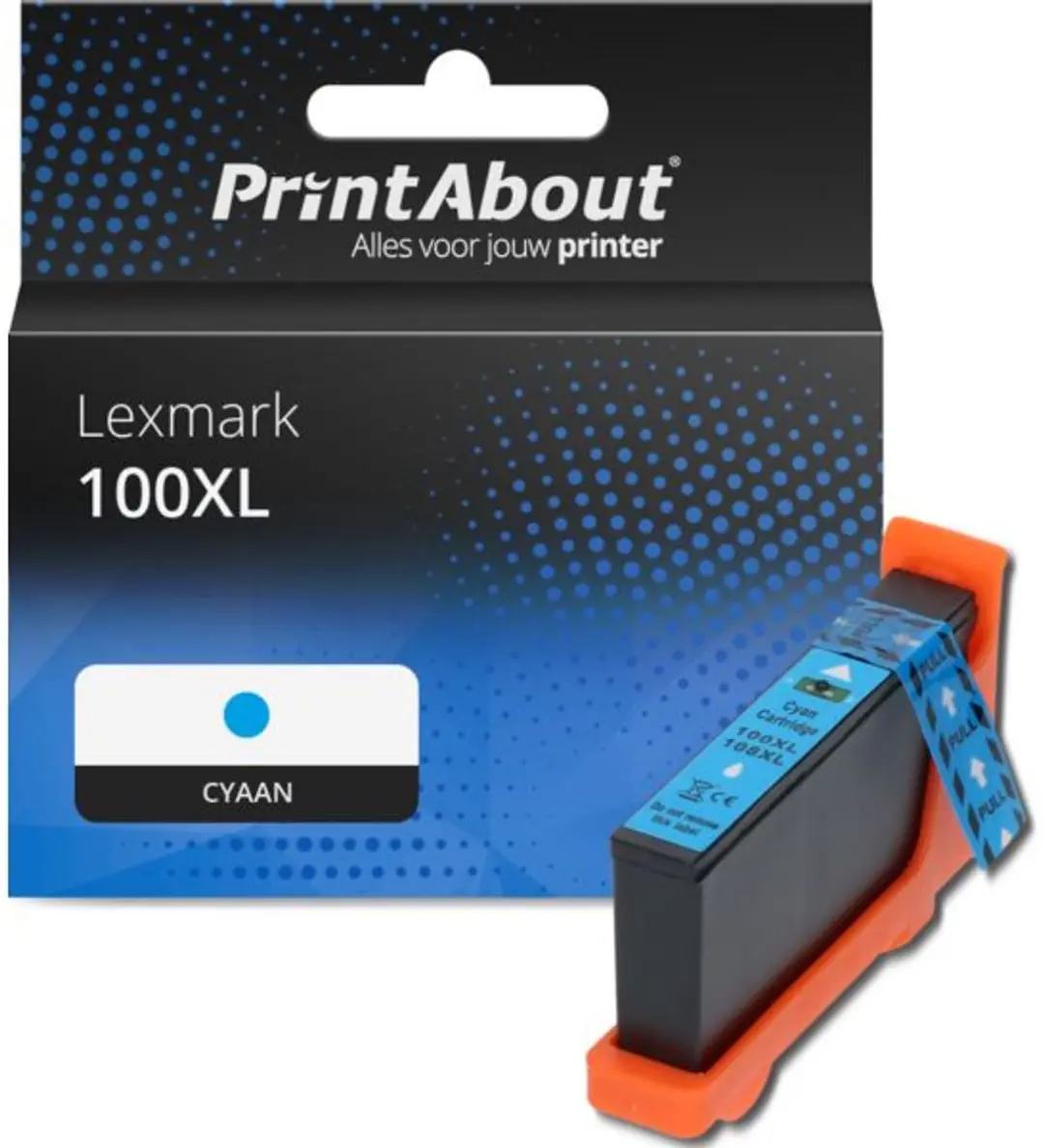 PrintAbout Lexmark 14N1069E Cyaan Inktcartridge