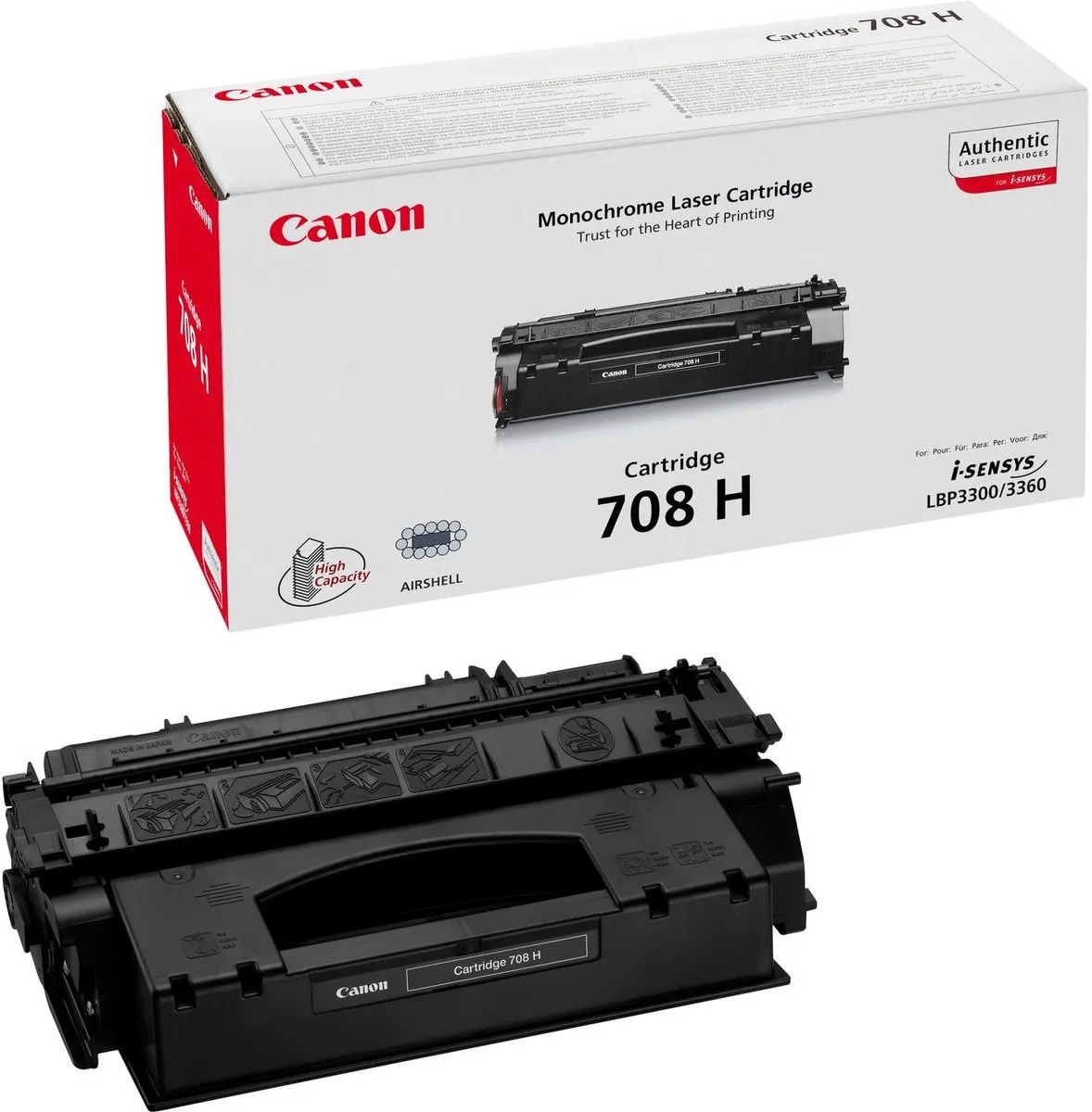 Canon 708H Tonercartridge Zwart - 6000 pagina's