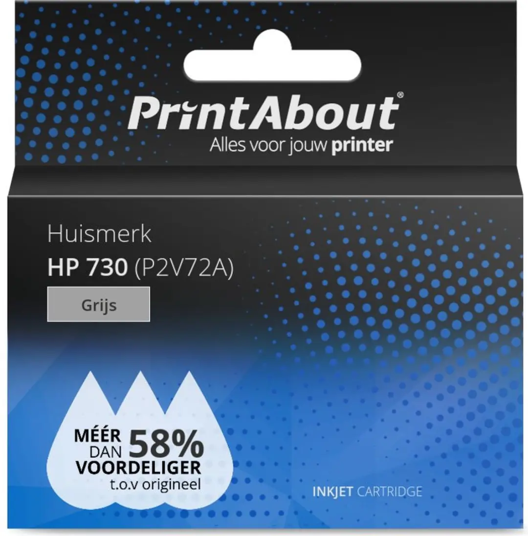 PrintAbout Inktcartridge P2V72A Grijs - 300ml - Hoge capaciteit