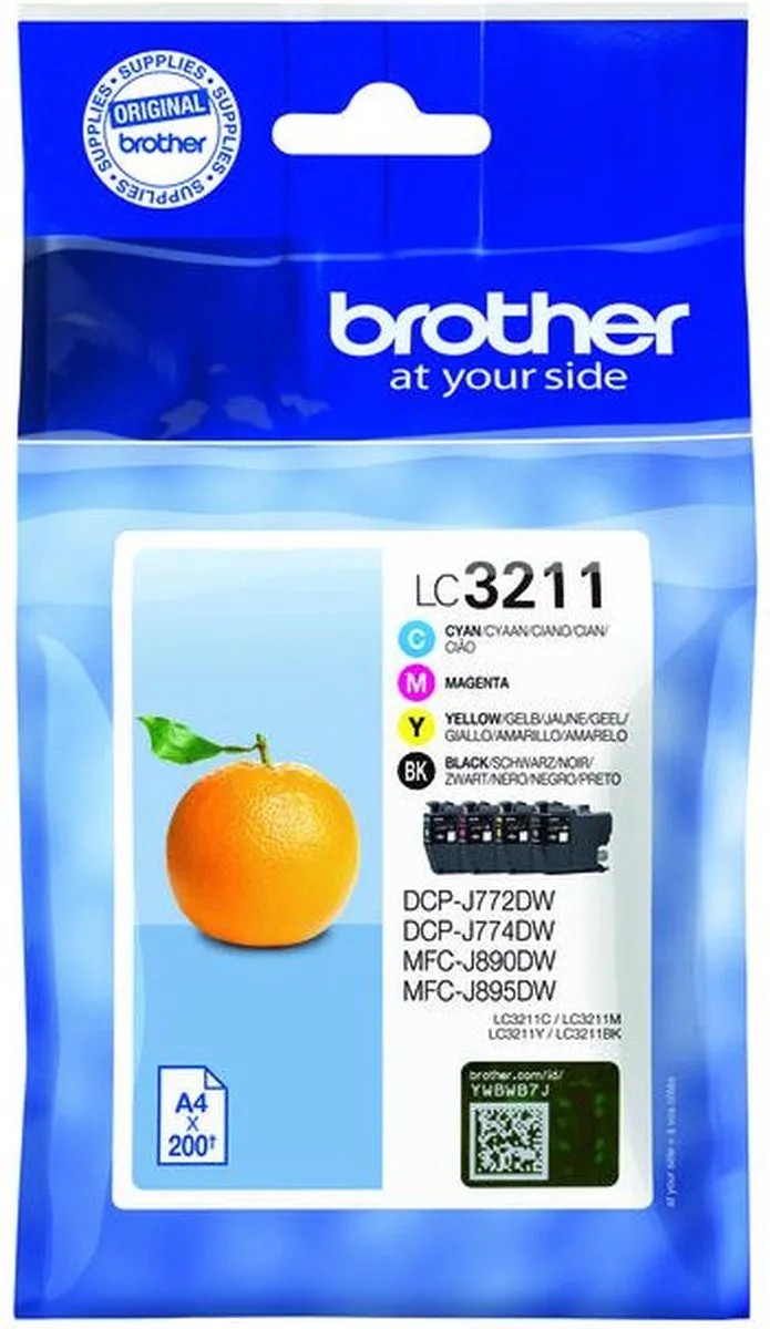 Brother LC-3211VAL Inktcartridge Multipack - 4x Zwart/Cyaan/Magenta/Geel