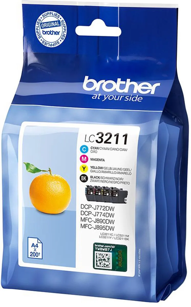 Brother LC-3211VAL Inktcartridge Multipack - 4x Zwart/Cyaan/Magenta/Geel