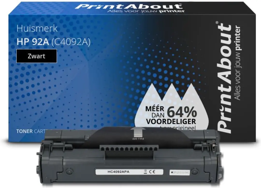 PrintAbout HP 92A Toner Zwart - 3.000 pagina's