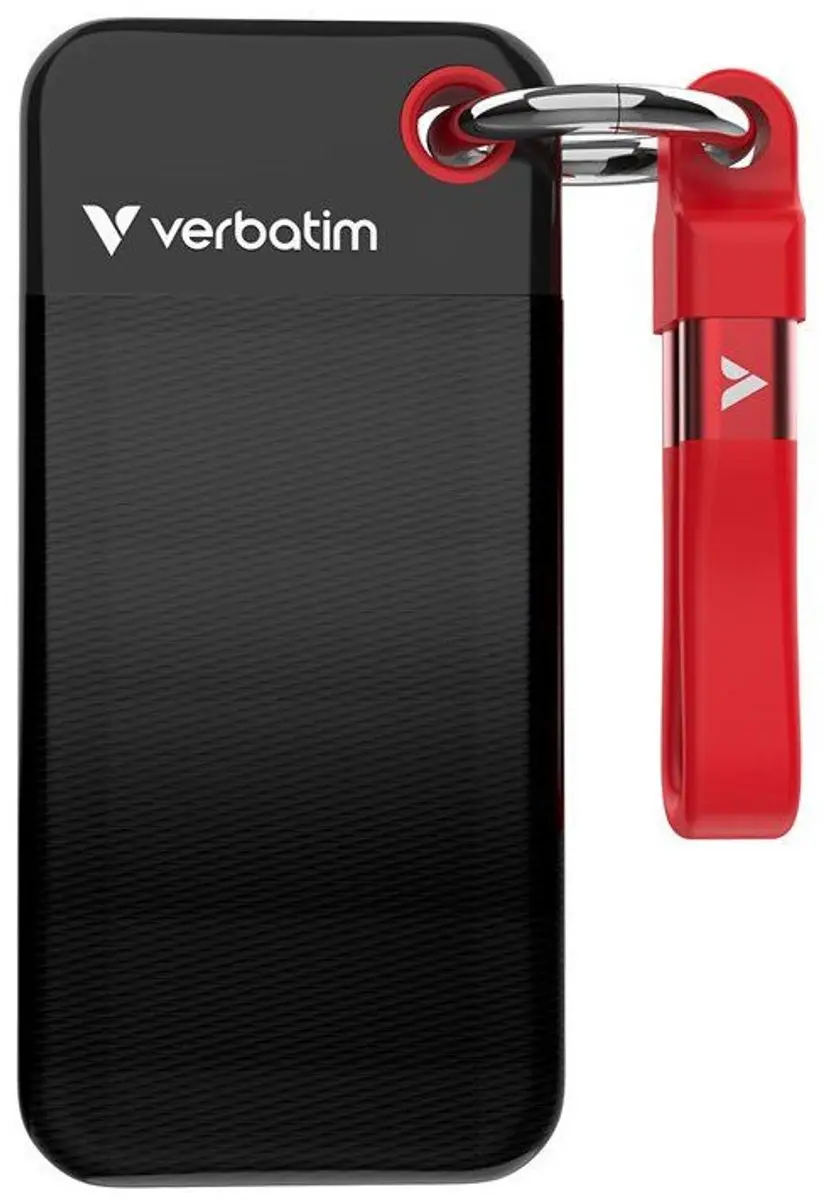 Verbatim Pocket SSD 32196 2TB - USB-C 3.2 Gen 2 - Zwart/Rood