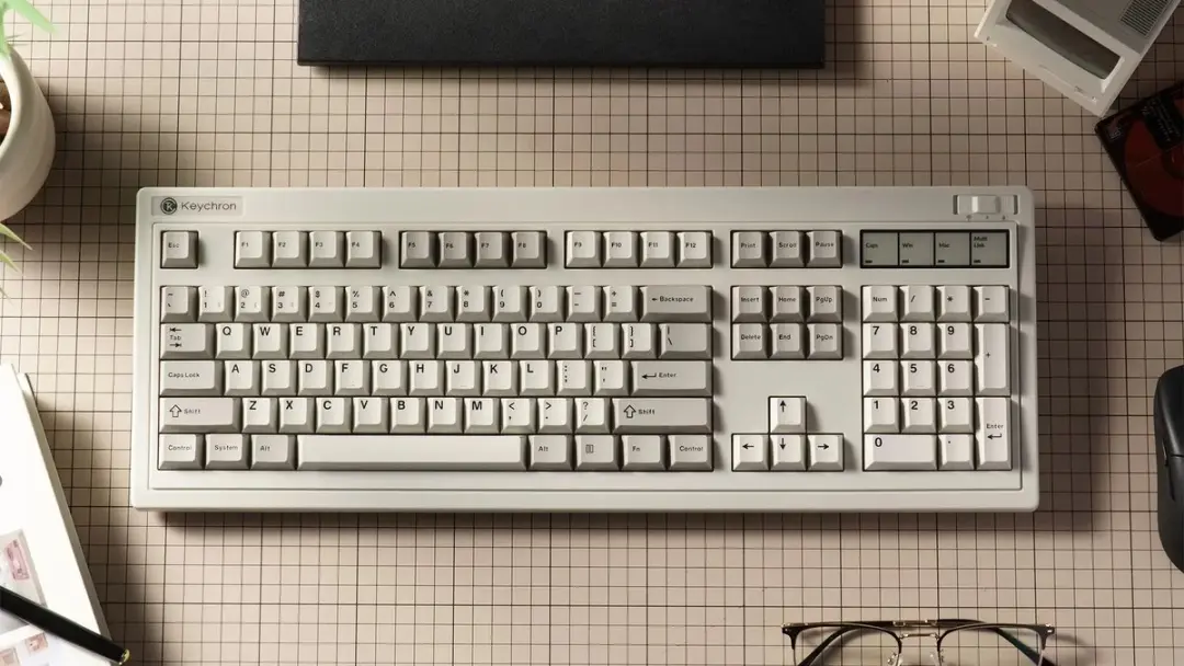Keychron R6 Retro Draadloos Toetsenbord - R6-M1 - Geel/Grijs/Wit
