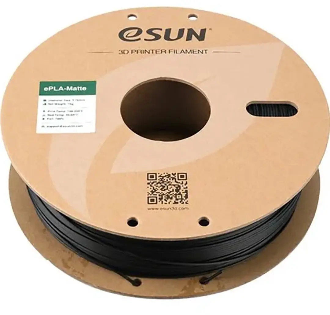 ESUN PLA-Matte Diepzwart 1.75mm 3D Printerfilament - 1 kg