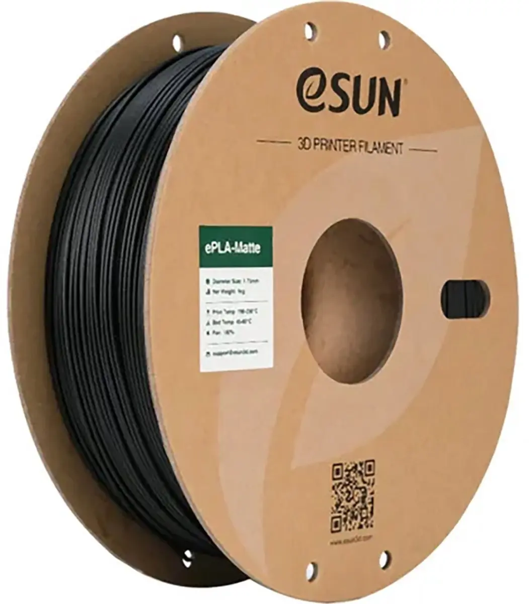 ESUN PLA-Matte Diepzwart 1.75mm 3D Printerfilament - 1 kg