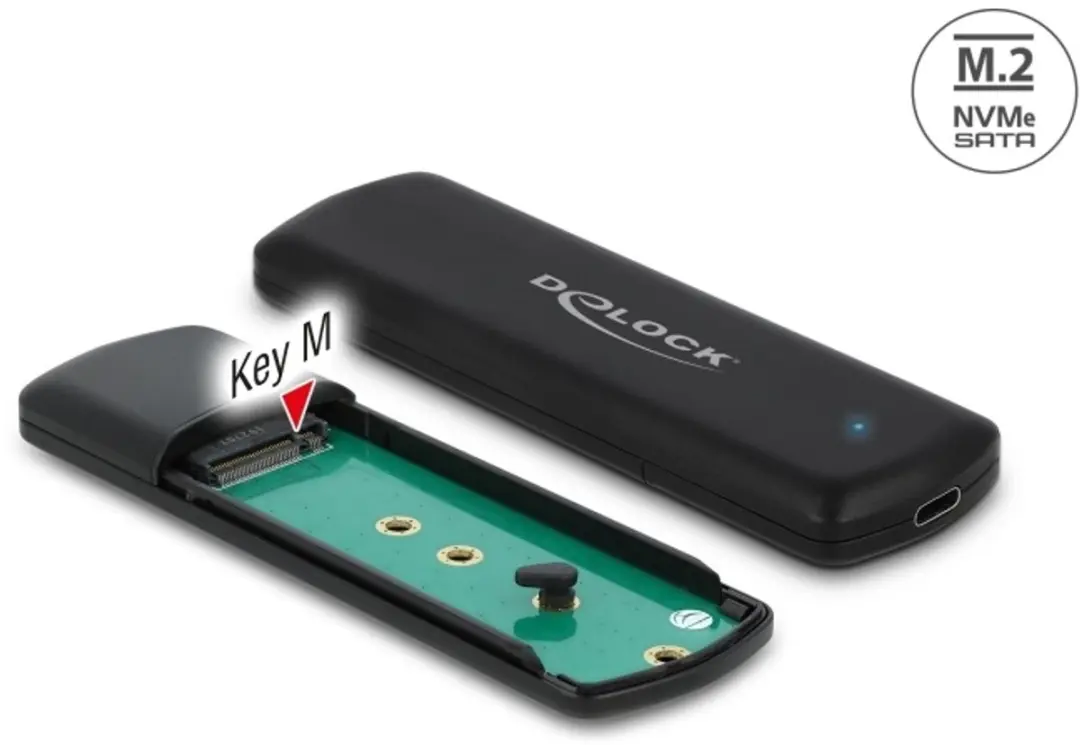 Delock 042633 USB-C M.2 NVMe/SATA Behuizing