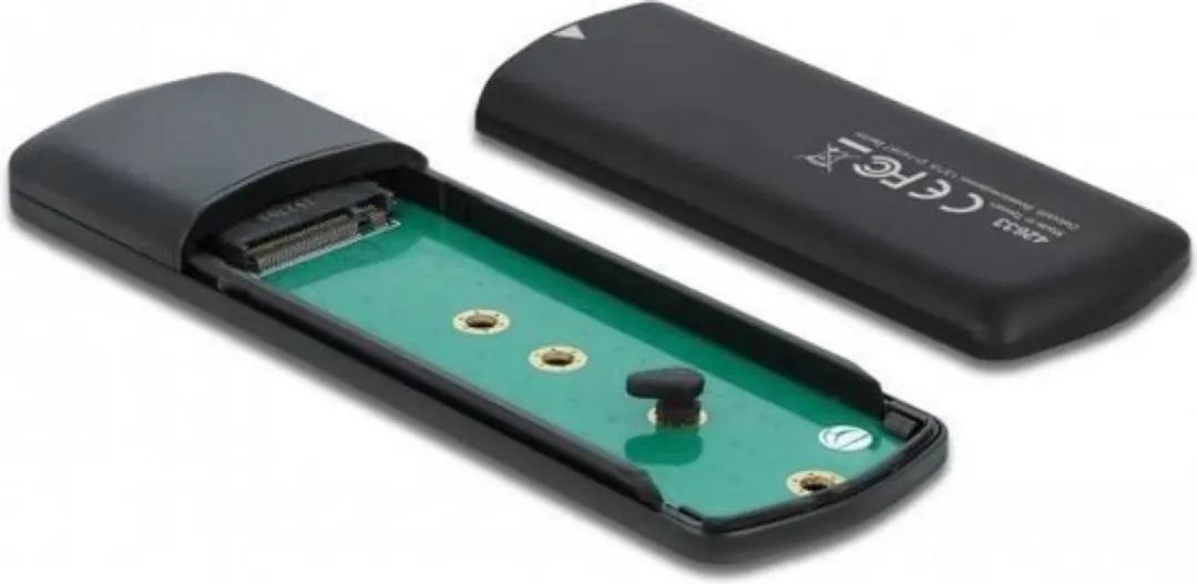 Delock 042633 USB-C M.2 NVMe/SATA Behuizing - Zwart