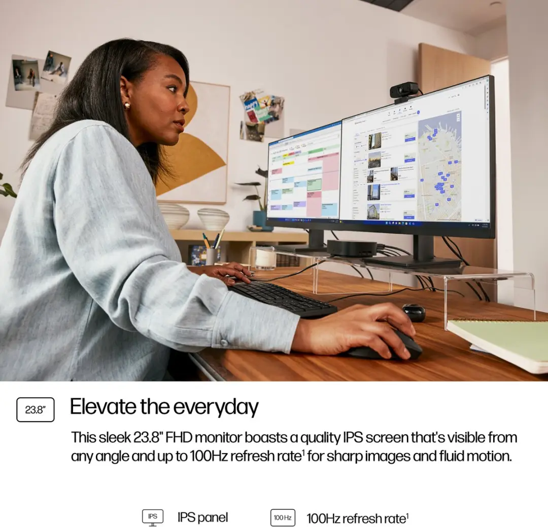 HP Series 3 Pro 23.8 Monitor 324PF - Zwart