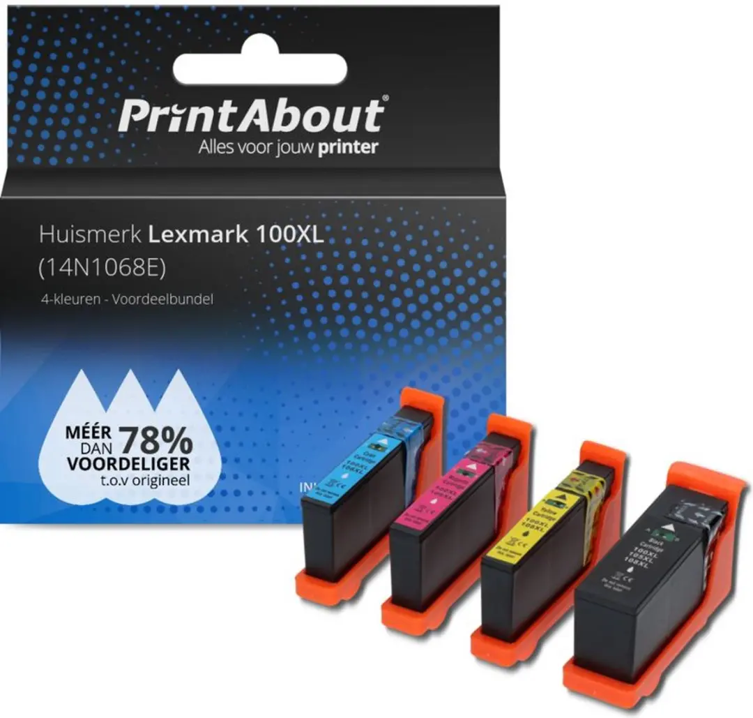 PrintAbout 14N1068E-PA2 Inktcartridge 4 Kleuren