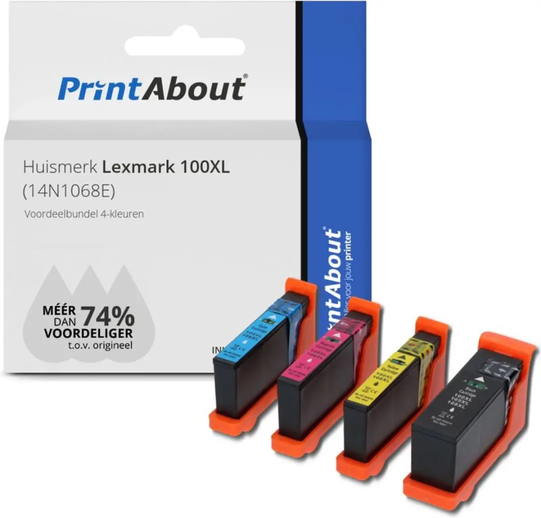 PrintAbout 14N1068E-PA2 Inktcartridge 4 Kleuren - 2.750 Pagina's - Lexmark
